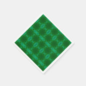 エメラルドグリーン幾何デザイン スタンダードカクテルナプキン (角)