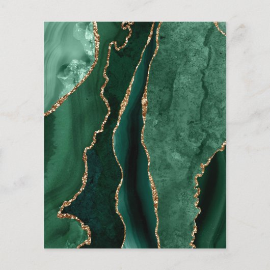 エメラルドグリーン揚げ台のホワイトフライヤー チラシ (裏面)