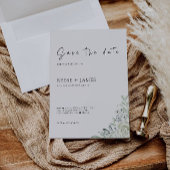 エメラルドグリーン日付を保存テンプレート 招待状