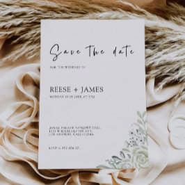 エメラルドグリーン日付を保存テンプレート 招待状