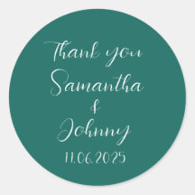 エメラルドグリーン書道エレガントカップル結婚ズ