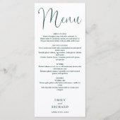 エメラルドグリーン書道結婚脚本 メニュー (正面)