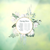 エメラルドグリーン植物ゴールドサークル営業時間 ウィンドウサイン (シート3)