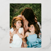 エメラルドグリーン水彩植物写真金ゴールド 箔シーズンカード (裏面)