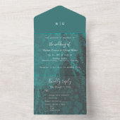 エメラルドグリーン沿岸海大理石 オールインワン招待状 (内側)