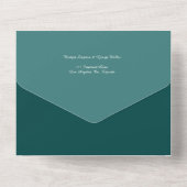 エメラルドグリーン沿岸海大理石 オールインワン招待状 (裏面)