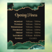 エメラルドグリーン瑪瑙の開店時間ウィンドウが閉まる ウィンドウサイン (シート3)