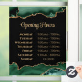 エメラルドグリーン瑪瑙の開店時間ウィンドウが閉まる ウィンドウサイン (ホーム)