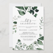 エメラルドグリーン祝リー 招待状 (正面)