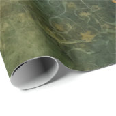 エメラルドグリーン素朴スチームパンク時計(6) ラッピングペーパー (ロールコーナー)