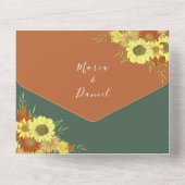 エメラルドグリーン素朴ヒマ結婚ワラズ オールインワン招待状 (裏面)