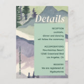 エメラルドグリーン素朴リー山結婚林 エンクロージャーカード (正面)