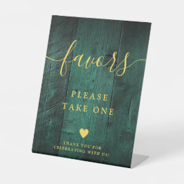 エメラルドグリーン素朴金ゴールドボホバーンウッドビリーズ 台座サイン