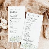 エメラルドグリーン結婚のセレモニープログラムテンプレート