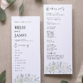 エメラルドグリーン結婚のセレモニープログラムテンプレート