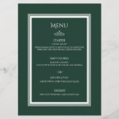 エメラルドグリーン結婚のフラットメニュー メニュー (正面)