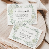 エメラルドグリーン結婚の封筒アドレステンプレート