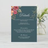 エメラルドグリーン結婚の詳細エンクロージャカード 招待状 (スタンド正面)