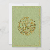 エメラルドグリーン結婚アイルランド 招待状 (裏面)