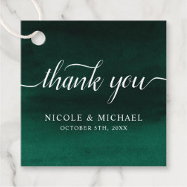 エメラルドグリーン結婚ウォーター色 フェイバータグ