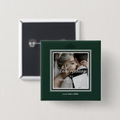 エメラルドグリーン結婚カスタマイズ50t周年 缶バッジ (正面&裏面)