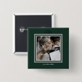 エメラルドグリーン結婚カスタマイズ50th 缶バッジ (正面&裏面)