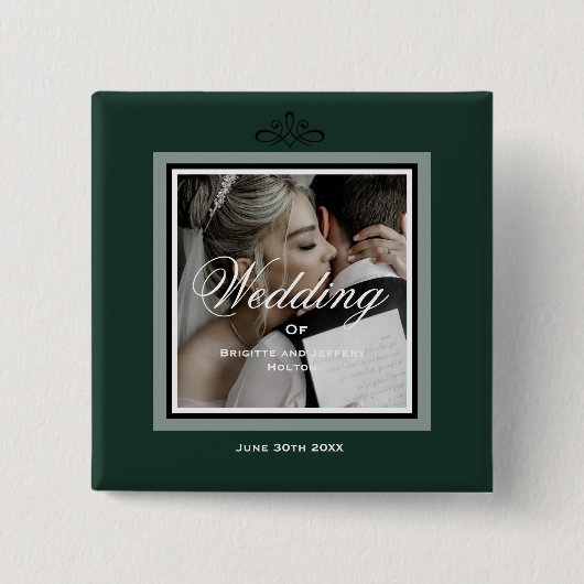 エメラルドグリーン結婚カスタマイズ50th 缶バッジ (正面)