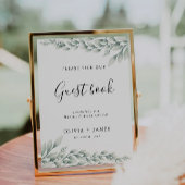 エメラルドグリーン結婚ズゲストブックサインテンプレート 招待状