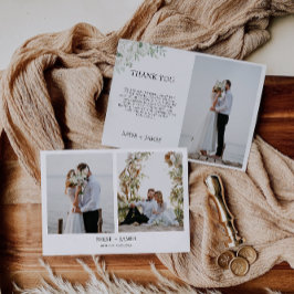 エメラルドグリーン結婚ズサンキューカード 招待状