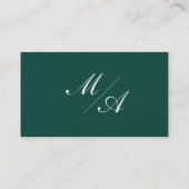 エメラルドグリーン結婚ズ座席表 プレイスカード (裏面)