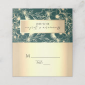 エメラルドグリーン結婚ズ座席表 プレイスカード (外部開封)