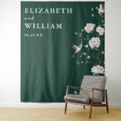 エメラルドグリーン結婚チャイノエリーの写真の背景 タペストリー (インサイチュ)