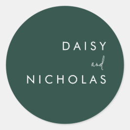 エメラルドグリーン結婚モダンズ婚約 ラウンドシール