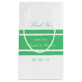 エメラルドグリーン結婚モダンズ スモールペーパーバッグ (正面)