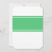 エメラルドグリーン結婚モダンズ 招待状 (裏面)