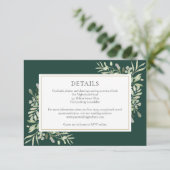 エメラルドグリーン結婚リーフローラ詳細 エンクロージャーカード (スタンド正面)