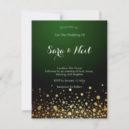 エメラルドグリーン結婚式招待状 人気がある 招待状