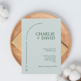 エメラルドグリーン結婚式招待状 招待状