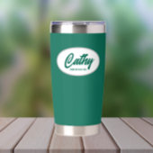 エメラルドグリーン結婚様式化した花嫁のメイド 保温保冷タンブラー