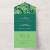 エメラルドグリーン結婚熱帯病 オールインワン招待状 (内側)