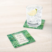 エメラルドグリーン結婚熱帯病 スクエアペーパーコースター (インサイチュ)