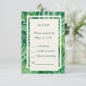 エメラルドグリーン結婚熱帯病 出欠カード (スタンド正面)