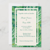 エメラルドグリーン結婚熱帯病 招待状 (正面)