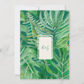 エメラルドグリーン結婚熱帯病 招待状 (裏面)