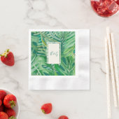 エメラルドグリーン結婚熱帯病 縁ありカクテルナプキン (インサイチュ)