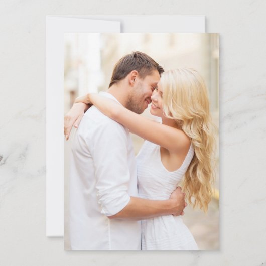 エメラルドグリーン結婚金ゴールドの写真写真 招待状 (裏面)