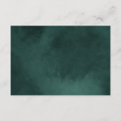 エメラルドグリーン縁どエレガントウェディング詳細 エンクロージャーカード (裏面)