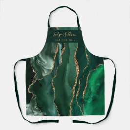エメラルドグリーン美しいプロフェッショナルエプロン エプロン