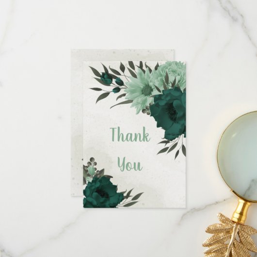 エメラルドグリーン花植物園 サンキューカード (正面/裏面インサイチュ)