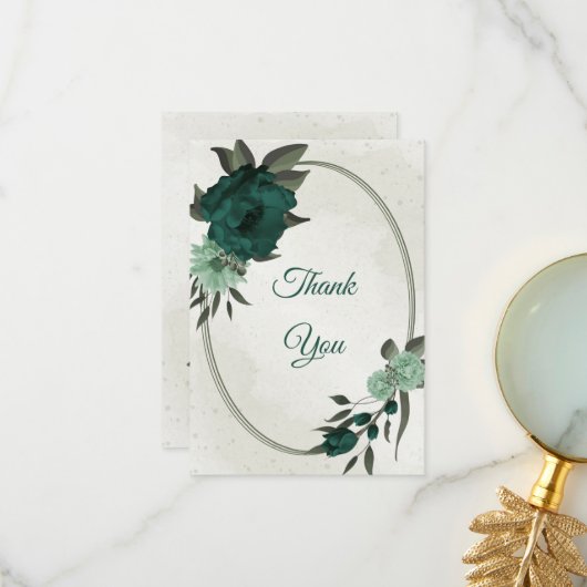 エメラルドグリーン花植物園 サンキューカード (正面/裏面インサイチュ)